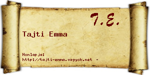 Tajti Emma névjegykártya
